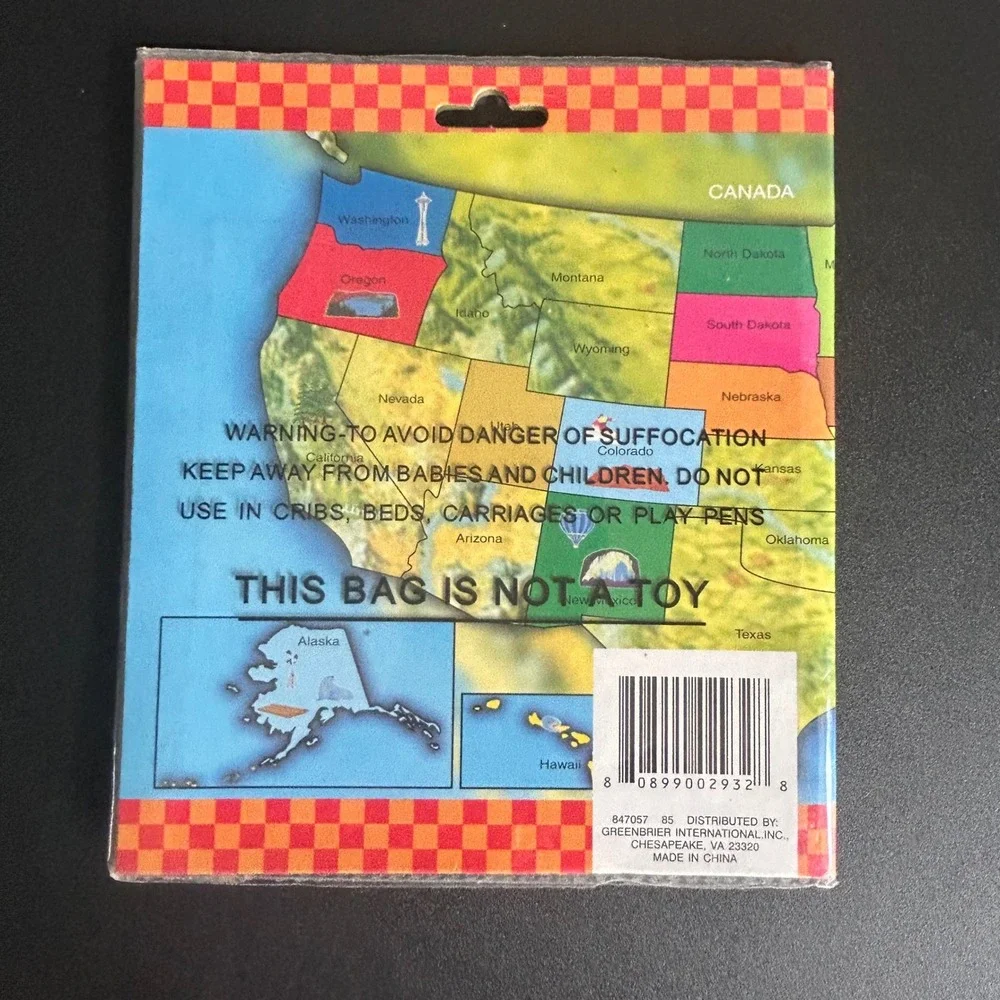 Greenbrier International Magnetic American Map 12 Piece Kids Educational Toy